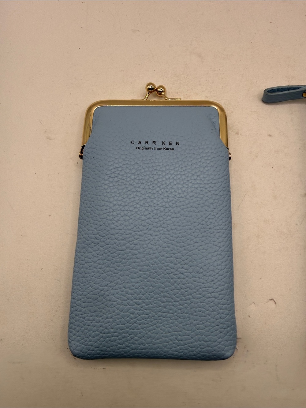 NWOT Carr Ken Crossbody Purse Bag Wallet Clutch Phone Blue Kiss Lock Convertible - Picture 3 of 14